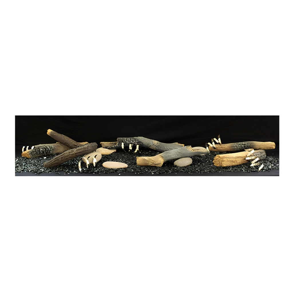 Empire 7-Piece Log Set Accessory for Boulevard Direct Vent Linear Fireplaces – Front View