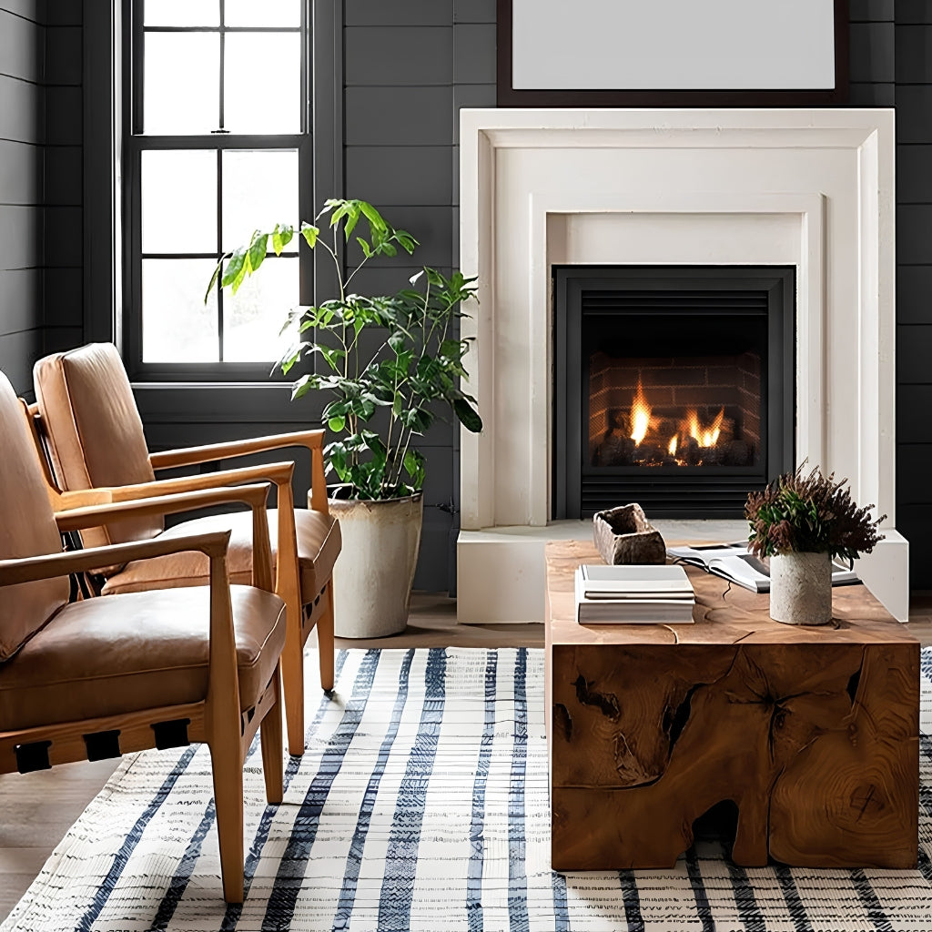 Empire Vail 26" Vent-Free Fireplace with Contour Burner - Millivolt Control with On/Off Switch – Front View