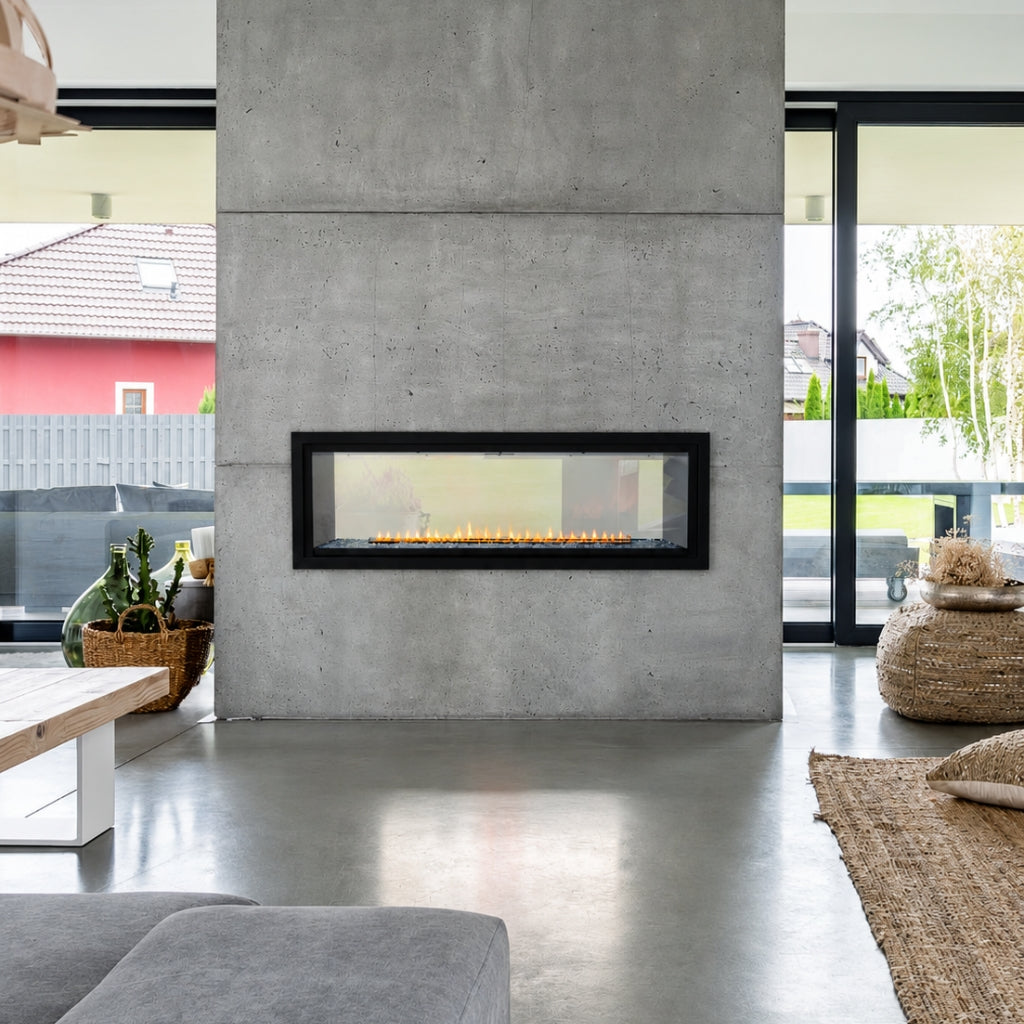 Empire Boulevard 48" Vent Free See-Through Linear Fireplace – Alternate View 2