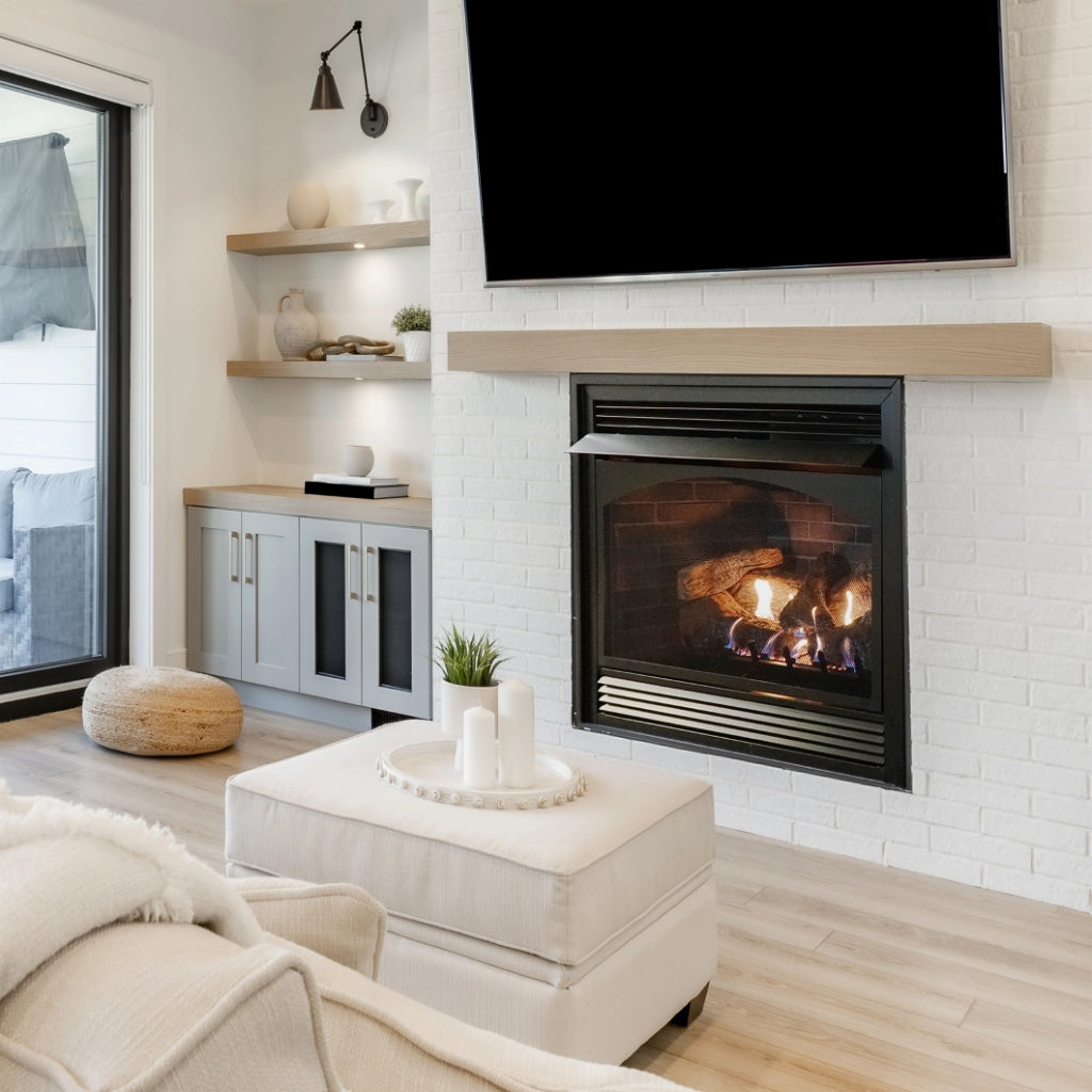 Empire Vail 32" Vent-Free Premium Fireplace with Slope Glaze Burner - Millivolt Control – Front View