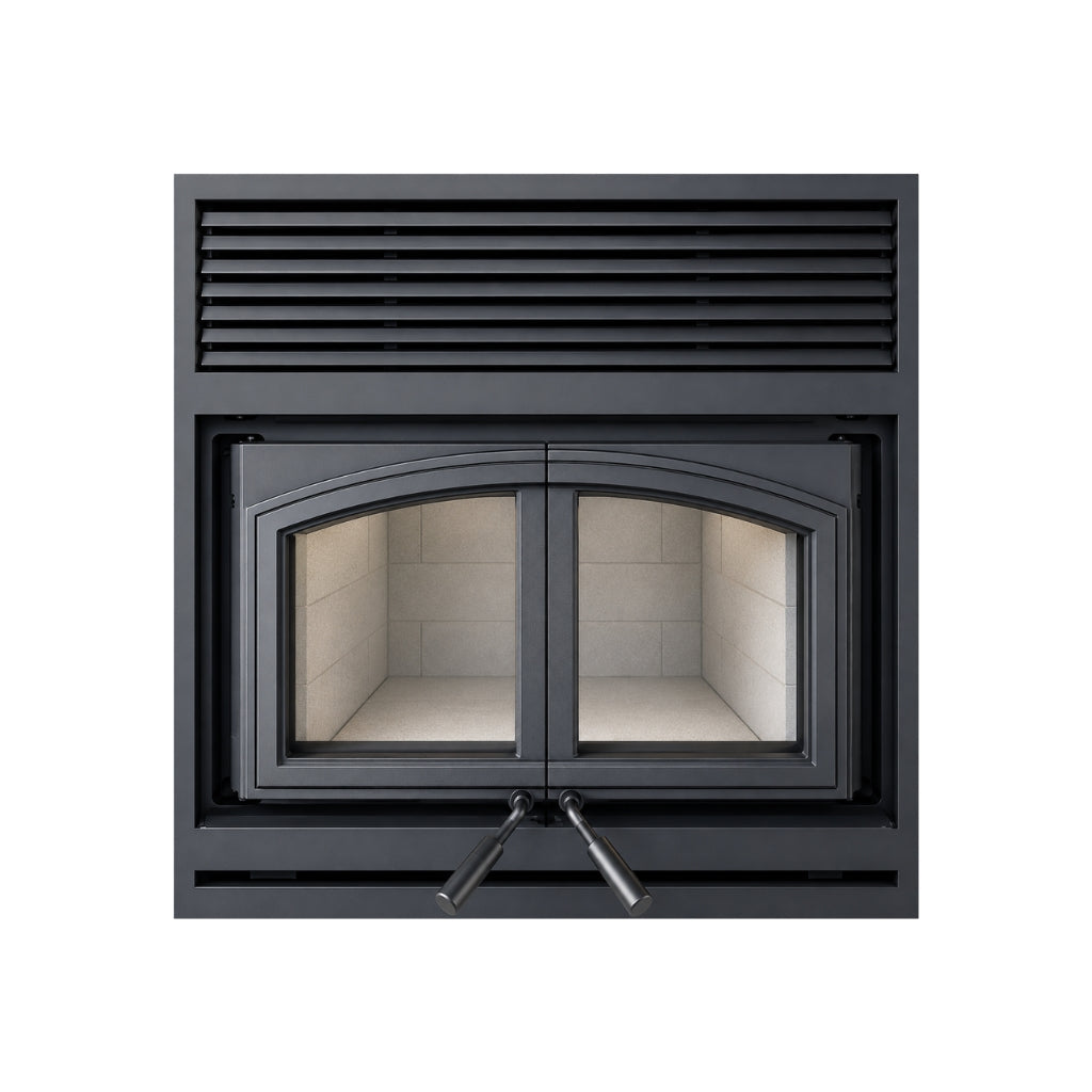 Empire Stove Door Overlay Options for St. Clair Series Wood Burning Fireplace – Front View
