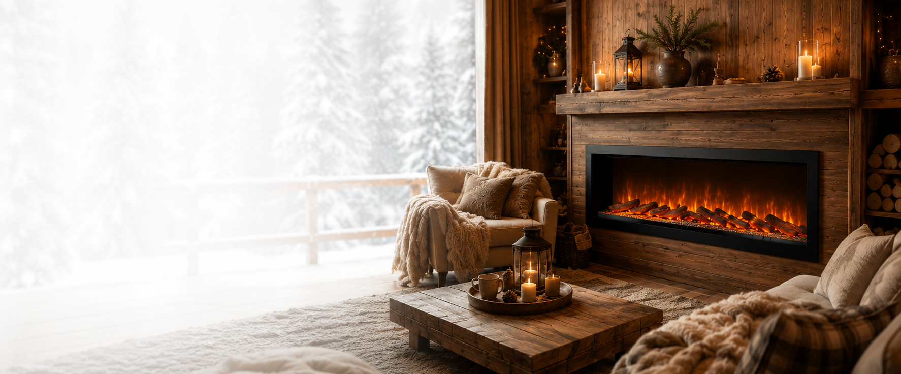 electric fireplace traditional feel