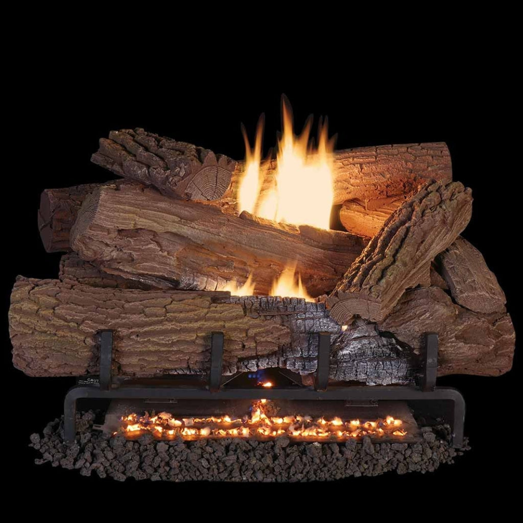 Superior Mega-Flame Mossy Oak 24" Concrete Vent-Free Gas Log Set Box B (2 of 2) — View 3