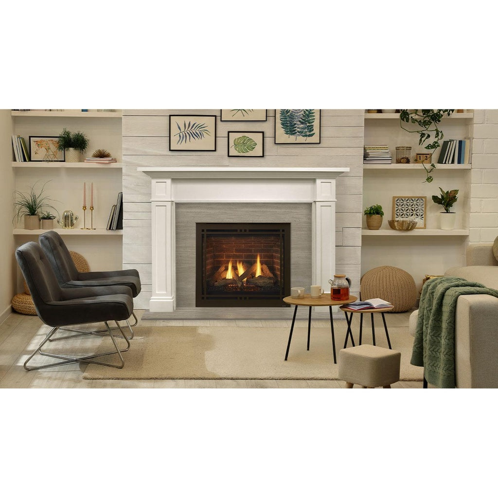 Majestic Quartz Platinum 36" Direct Vent Gas Fireplace (QUARTZPLA36IN/QUARTZPLA36IL) - Lifestyle View