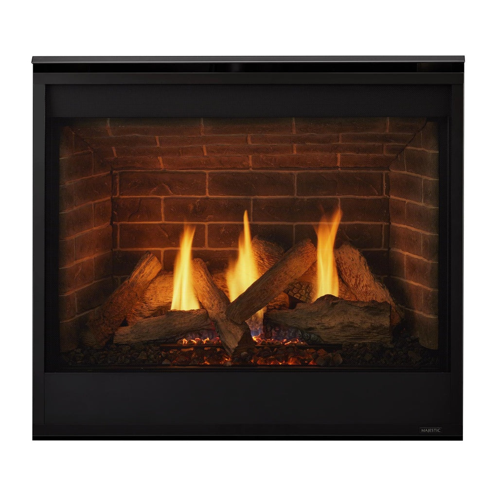 Majestic Quartz Platinum 36" Direct Vent Gas Fireplace (QUARTZPLA36IN/QUARTZPLA36IL) - Front View