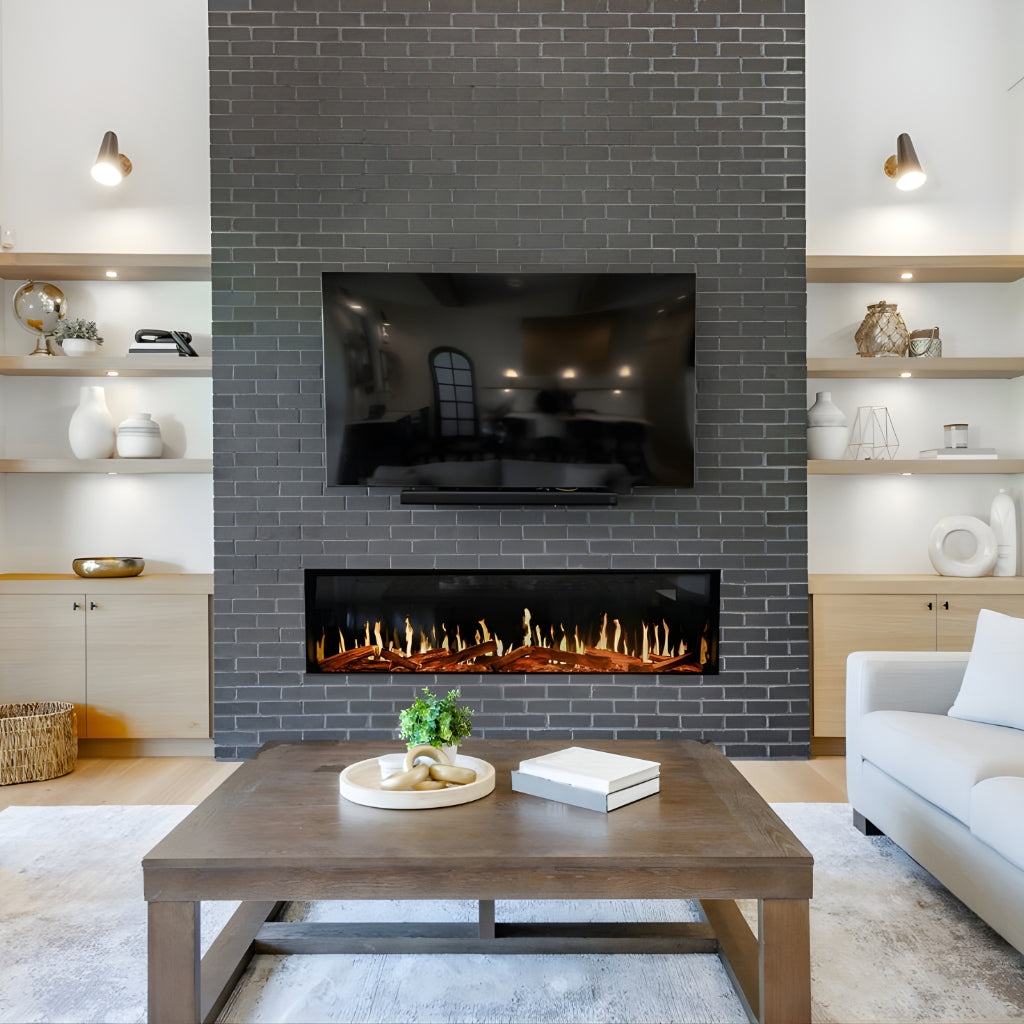 Modern Flames Large TruWood Premium Timber Kit for 36" Fireplaces (TWL-36-SP) — flame detail, driftwood log set, alternate angle (generic line photography; no size cue; reused across TruWood Large and Slim families per vendor feed)
