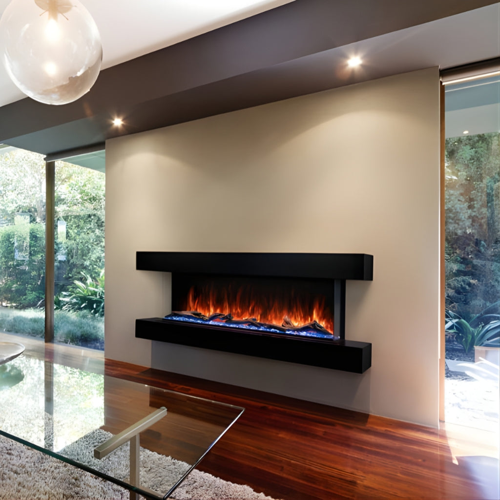 Modern Flames Wall Mount Floating Mantel Set for 60" Orion Multi - lifestyle view