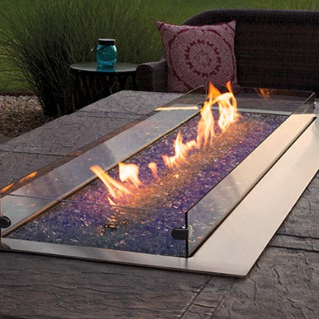 Empire Carol Rose 48" Manual Outdoor Linear Fire Pit – Front View