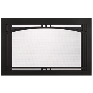 Majestic Contemporary Arch Screen Front for 30" Gas Fireplace Inserts - Dedicated isolated product photo from the 'Fronts and Doors' option picker on the Ruby Platinum 30/Ruby/Jasper PDPs (shared asset, identical bynder ID across ruby.html, rubyplat.html,