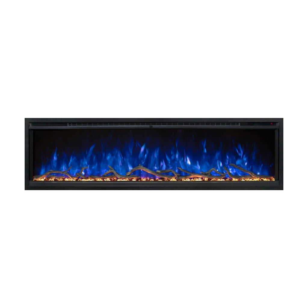 Modern Flames Spectrum Slimline 60" Wall Mount/Recessed Electric Fireplace (SPS-60B) - lifestyle view