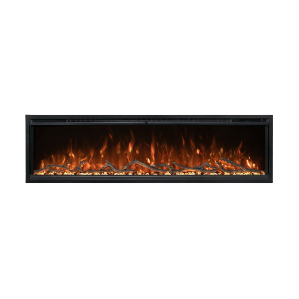 Modern Flames Spectrum Slimline 100" Wall Mount/Recessed Electric Fireplace (SPS-100B) - detail view