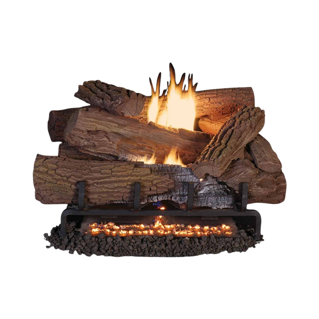 Superior Mega-Flame Mossy Oak 30" Concrete Vent-Free Gas Log Set Box A (1 of 2) — Hero