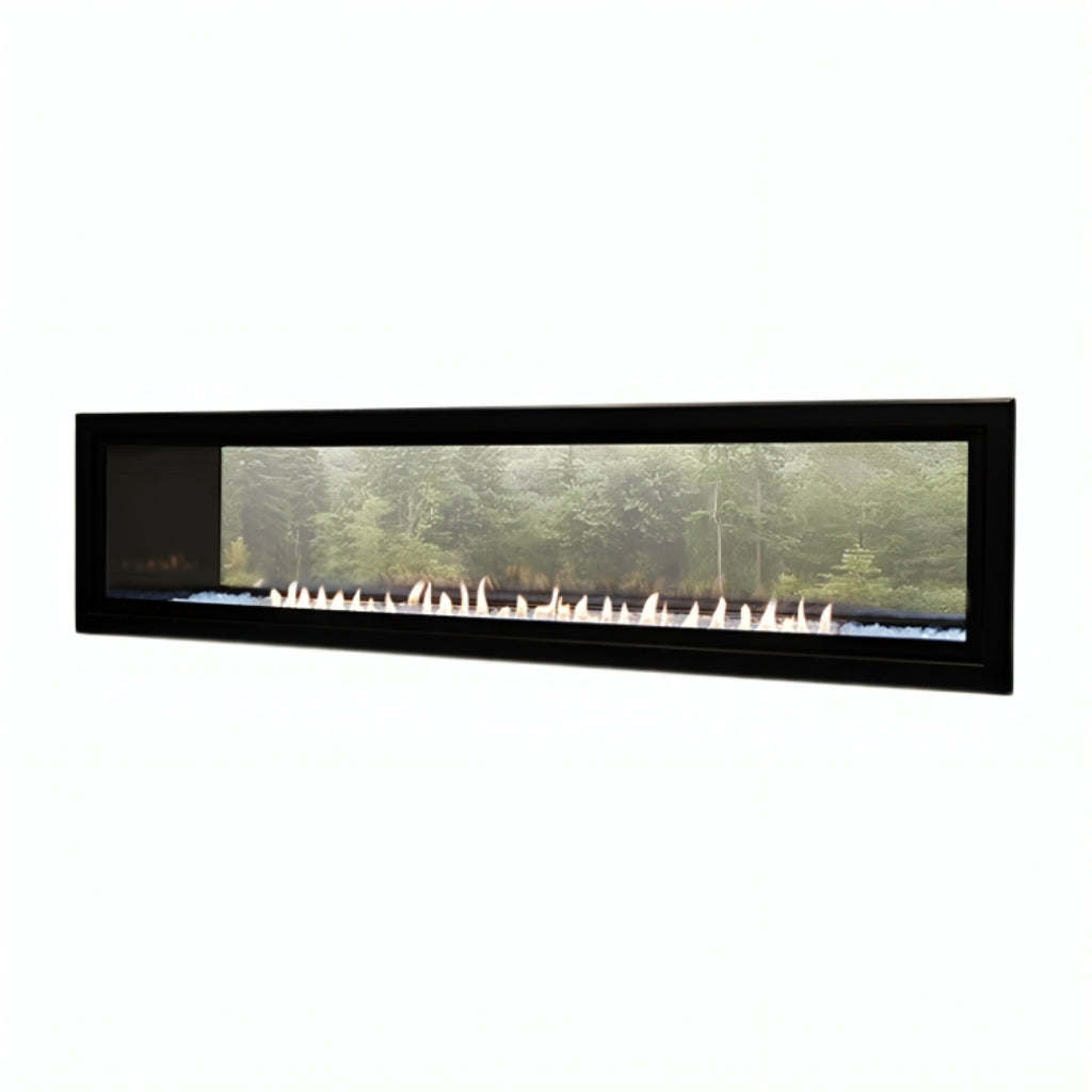 Empire Boulevard 60" Vent Free Linear See-Through Fireplace – Front View