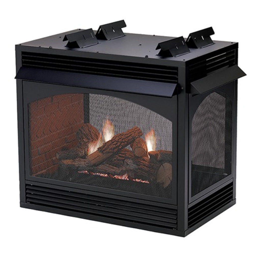 Empire Vail 36" Vent-Free Multi-Sided Fireplace, Peninsula and See-Through – Front View