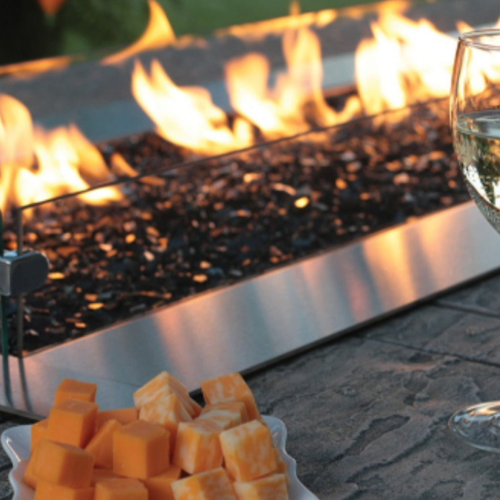 Empire Carol Rose 60" Wind Deflector Glass Fire Pit Accessory – Alternate View 2