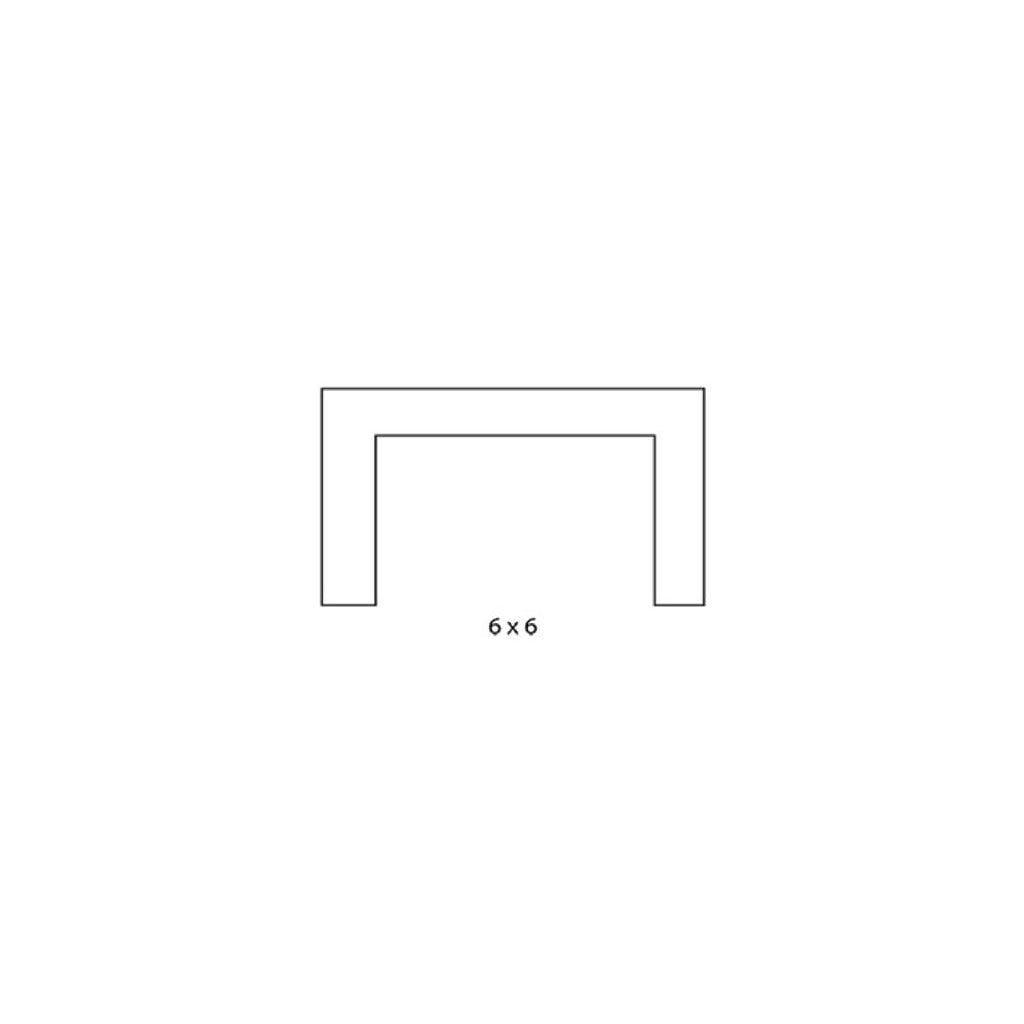 Empire 3-Sided Metal Surrounds for Medium/Large Innsbrook Fireplace Inserts - DS2866BZ/DS2666BL/DS2666BZ/DS2696BL/DS2696BZ 6x6 frame dimensional drawing