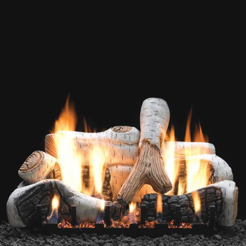 Empire Birch 18" Ceramic Fiber Log Set – Front View
