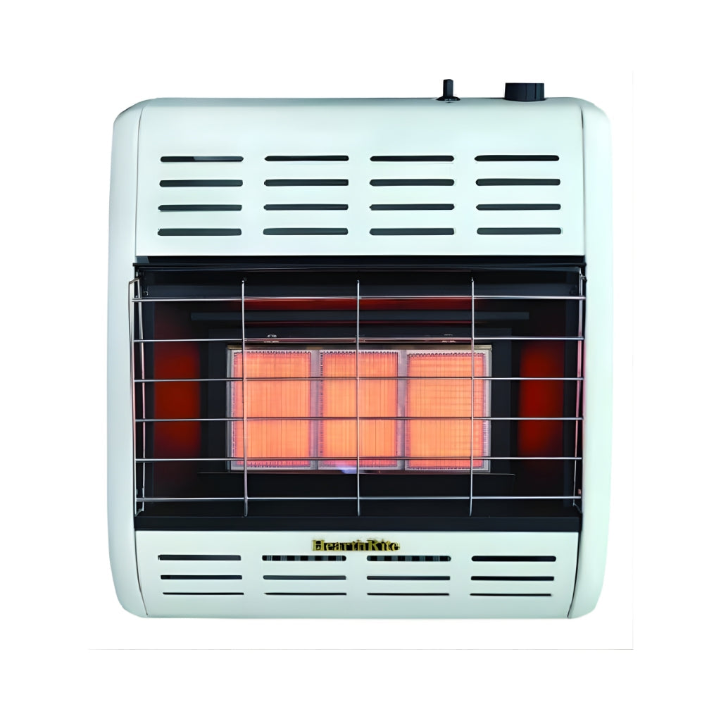Empire HearthRite 20" Thermostat 18,000 BTU Vent-Free Infrared Heater – Front View
