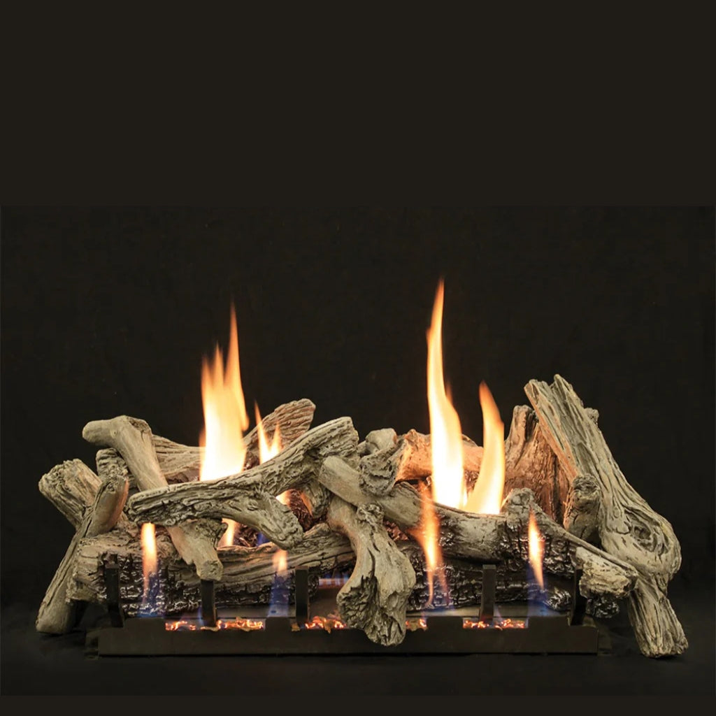Empire Driftwood - Burncrete 30" Refractory Log Set – Front View