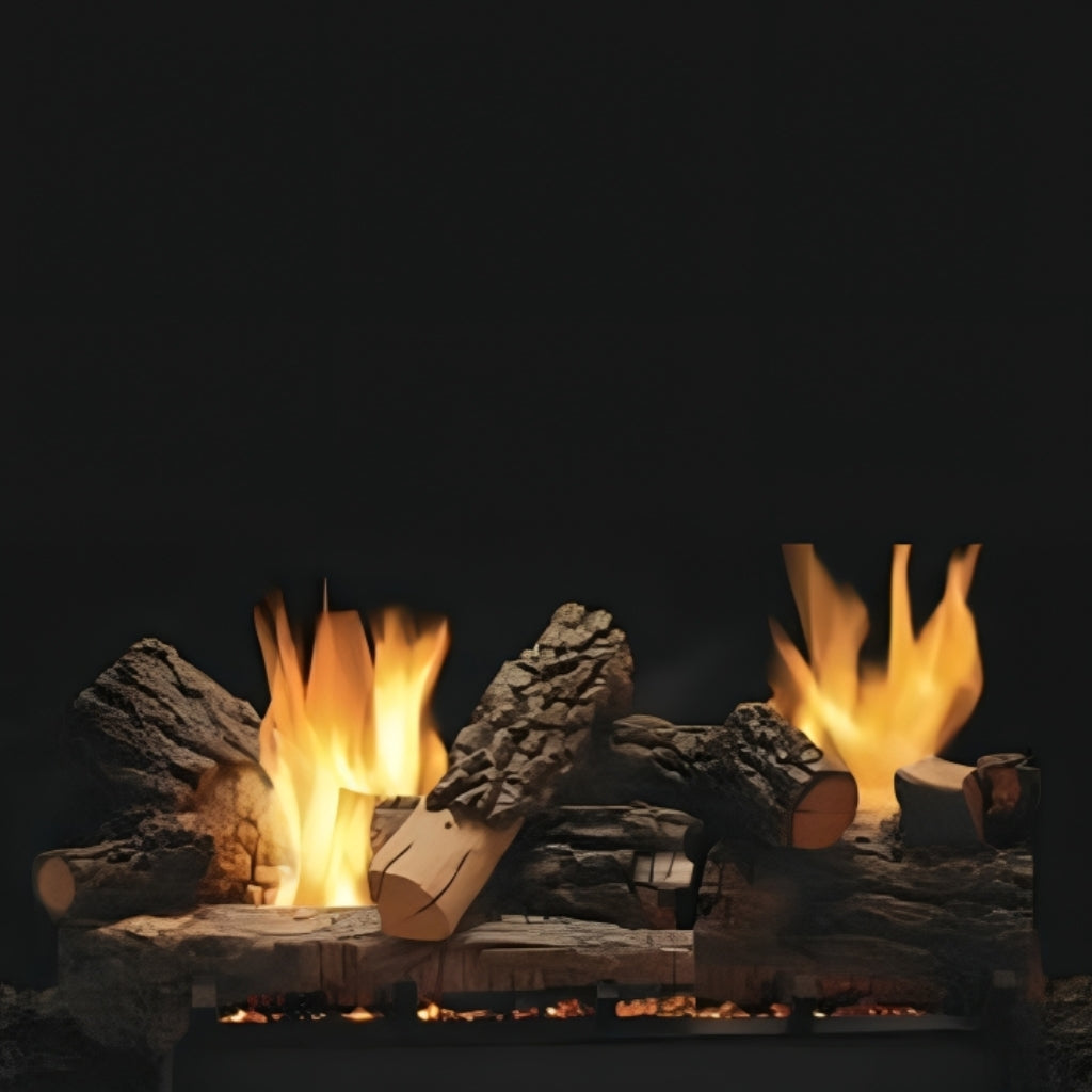 Empire Rock Creek 30" Multi-Sided Refractory Log Set – Front View