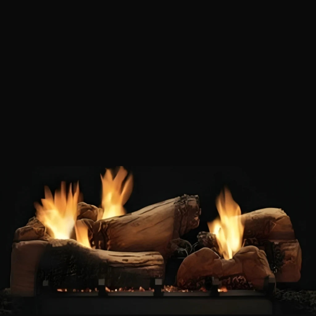 Empire Stone River 30" Multi-Sided Ceramic Fiber Log Set – Front View