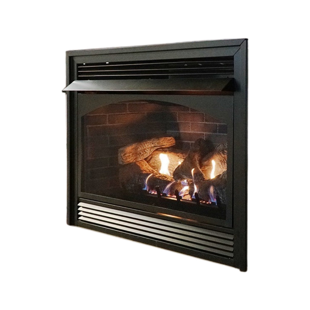 Empire Vail 36" Vent-Free Premium Fireplace with Slope Glaze Burner - Millivolt Control – Front View