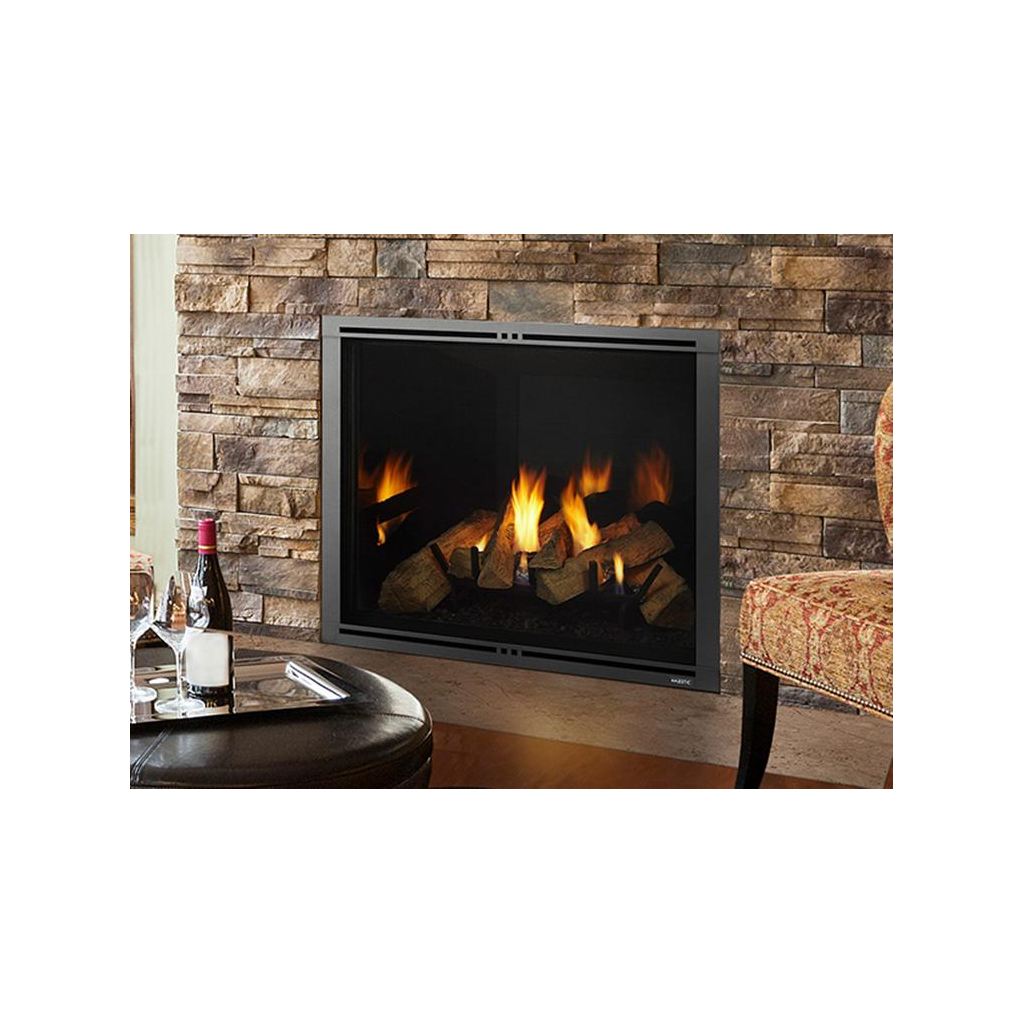 Majestic Marquis II 42" Direct Vent Gas Fireplace (MARQ42IN-B) - Front View
