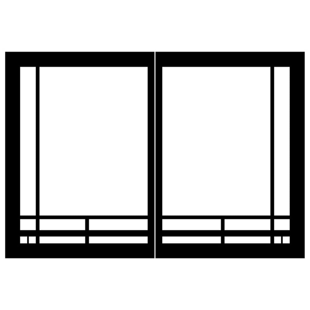 Empire Door Set for Tahoe Deluxe 36"/48" Fireplaces – Front View